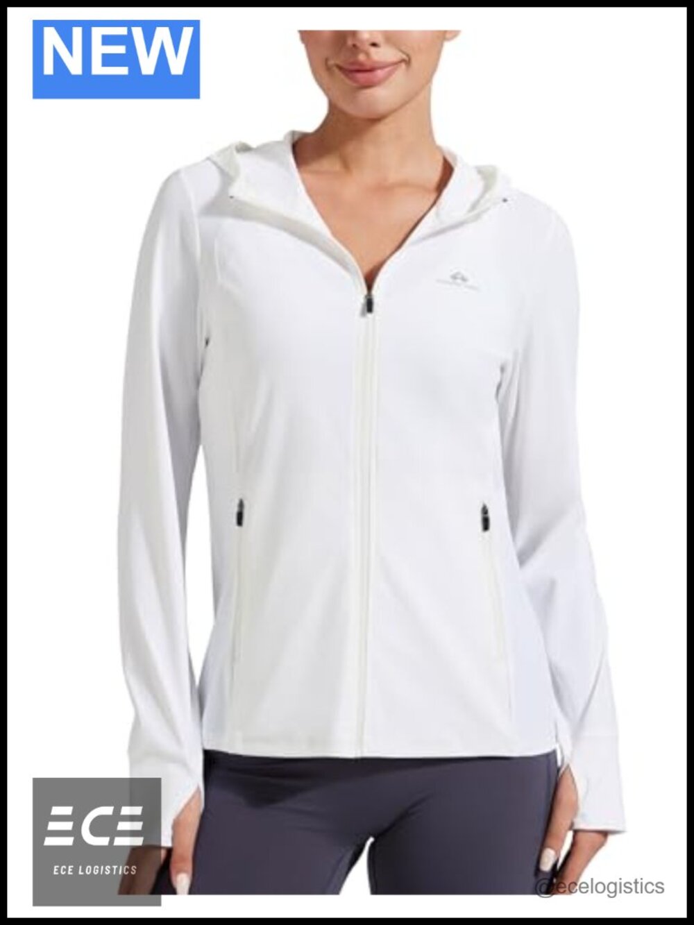 UPF 50+ Sun Protection Hooded Jacket Lightweight Hiking Fishing Cool Dry